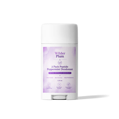 Wilder Plum 2 Pack Peptide Peppermint Deodorant