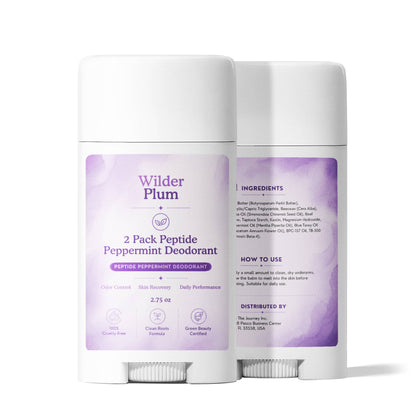 Wilder Plum 2 Pack Peptide Peppermint Deodorant