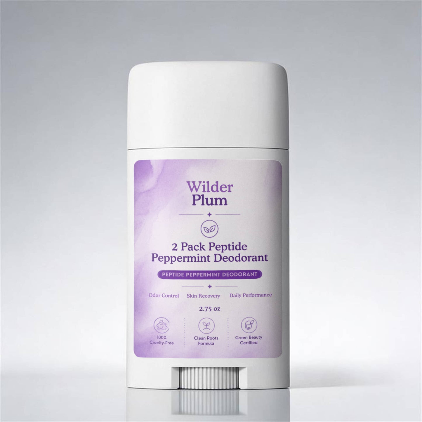 Wilder Plum 2 Pack Peptide Peppermint Deodorant