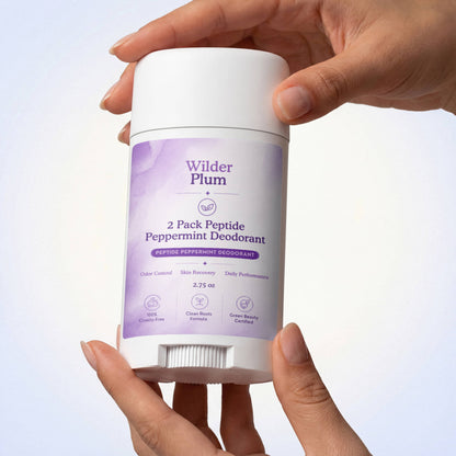 Wilder Plum 2 Pack Peptide Peppermint Deodorant