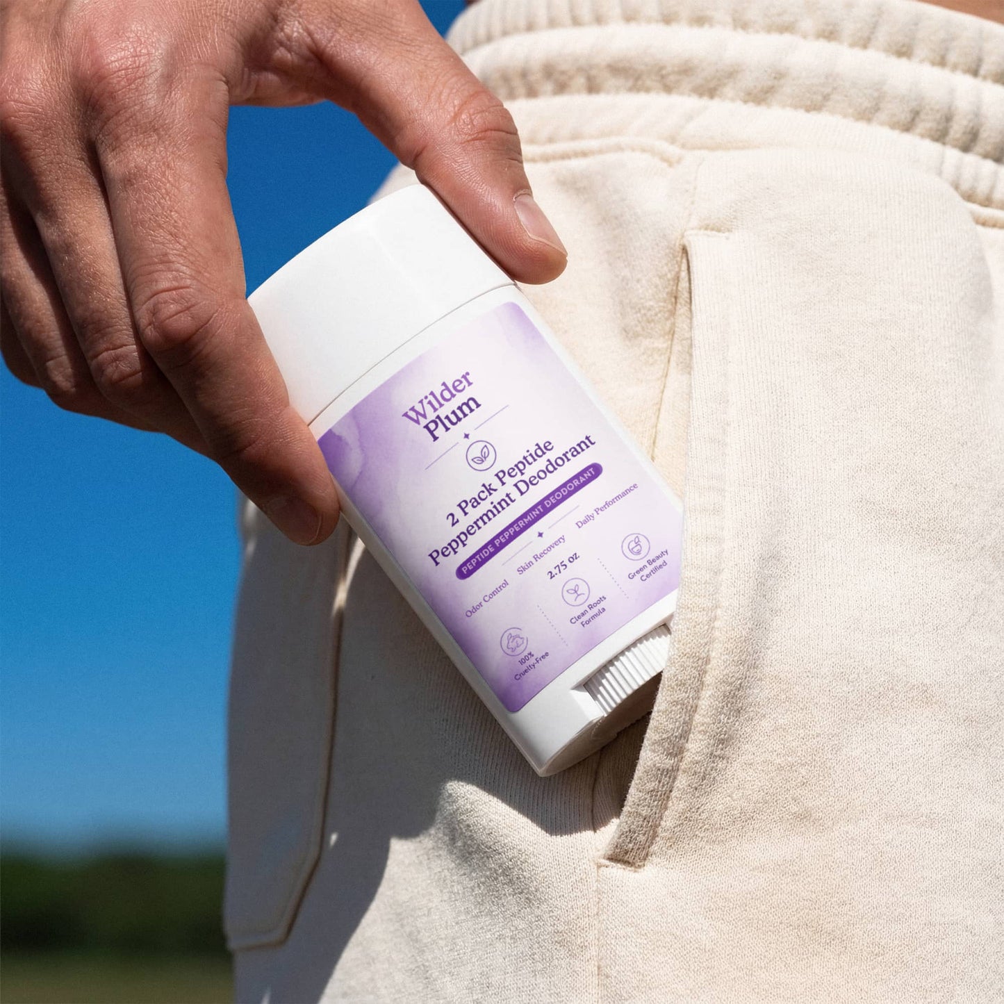 Wilder Plum 2 Pack Peptide Peppermint Deodorant