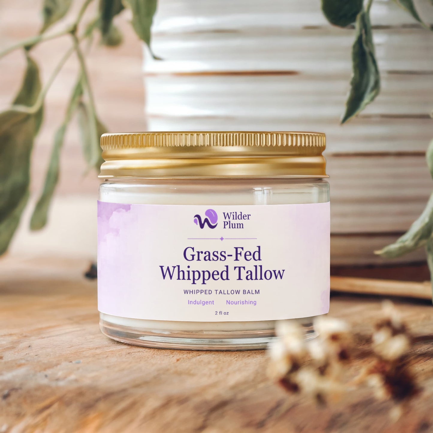 Wilder Plum Whipped Grass-Fed Tallow Balm with Vanilla Bean