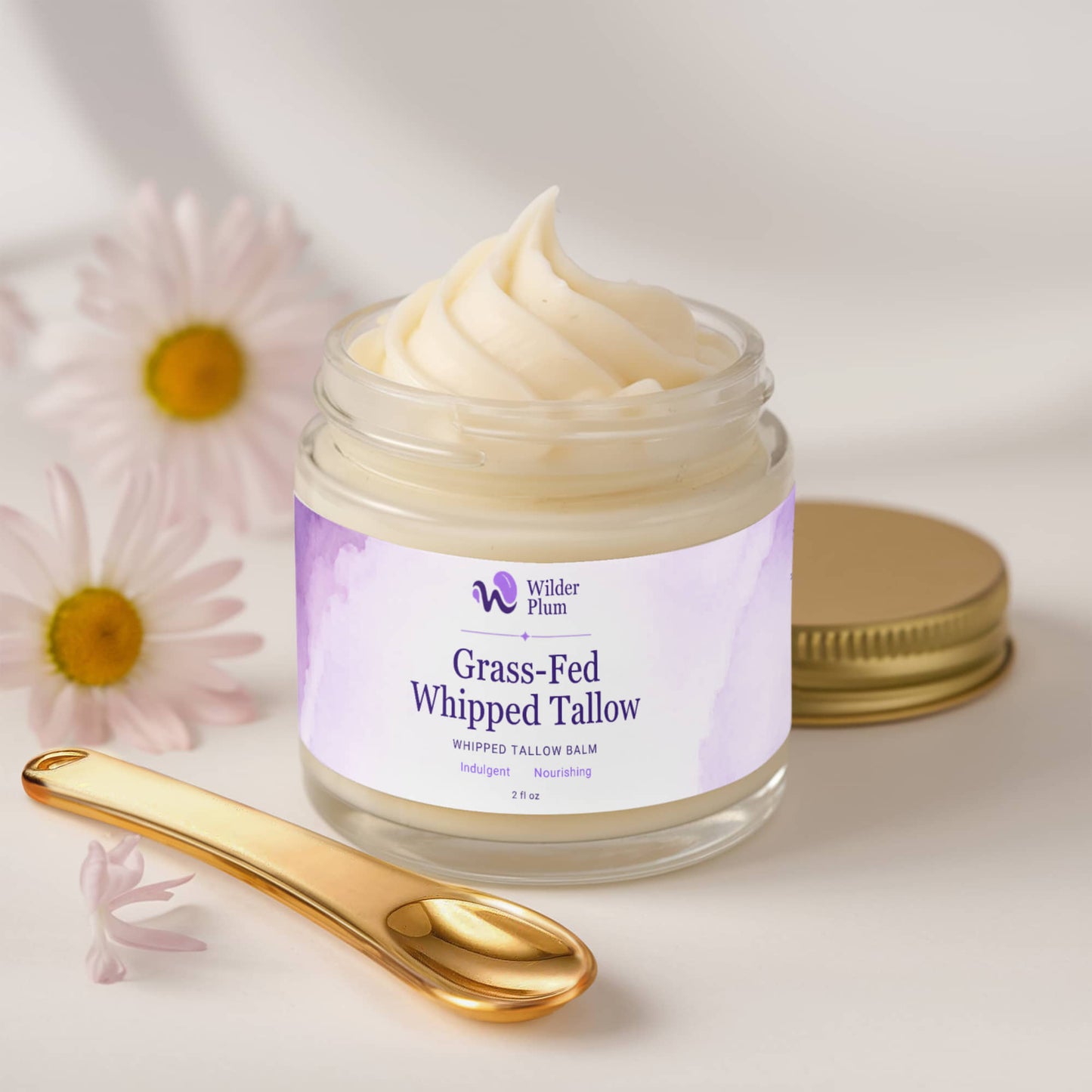 Wilder Plum Whipped Grass-Fed Tallow Balm with Vanilla Bean